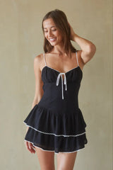 Fiorella Open Back Mini Dress