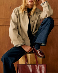 Khaki Contrasting Pocket Jacket