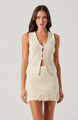 Taimi Crochet Sweater Vest