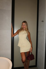 The Standard Tailored Mini Skirt Lemon