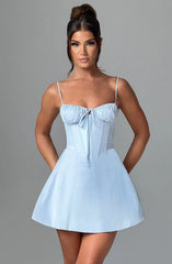 Lacey Mini Dress - Blue