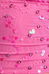 Willow-Ruched Mid-Rise Micro Mini Skirt in Bubblegum Pink