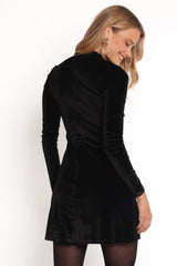 Taylor Velvet Mini Dress - Black