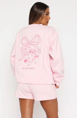 Love You Forever Oversized Sweater Pink
