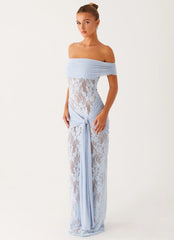 Gracie Twist Maxi Dress - Blue