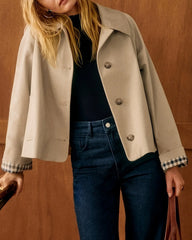 Khaki  Contrasting Pocket Jacket