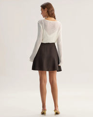 Beige Textured Pullover Two-Piece Set