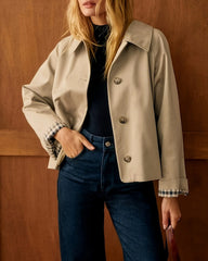 Khaki  Contrasting Pocket Jacket